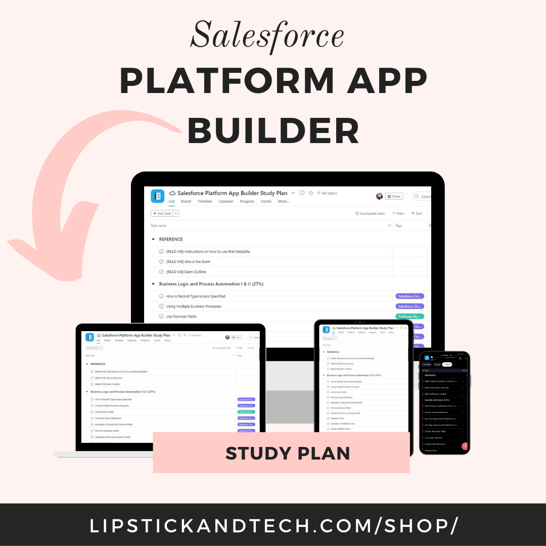 salesforce platform app builder study materials
