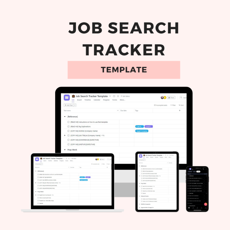Job Search Tracker Template - Lipstick and Tech