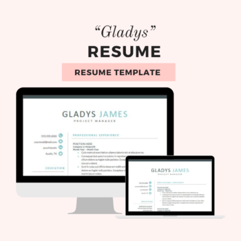 "Gladys" Tech Resume Template - Lipstick and Tech